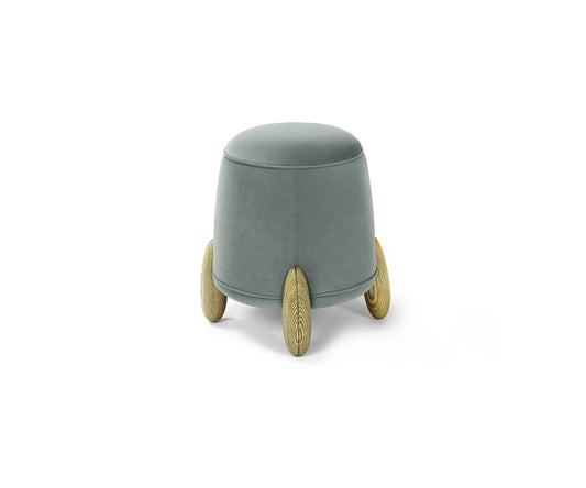 Astro Tip Pouffe, Distressed Green