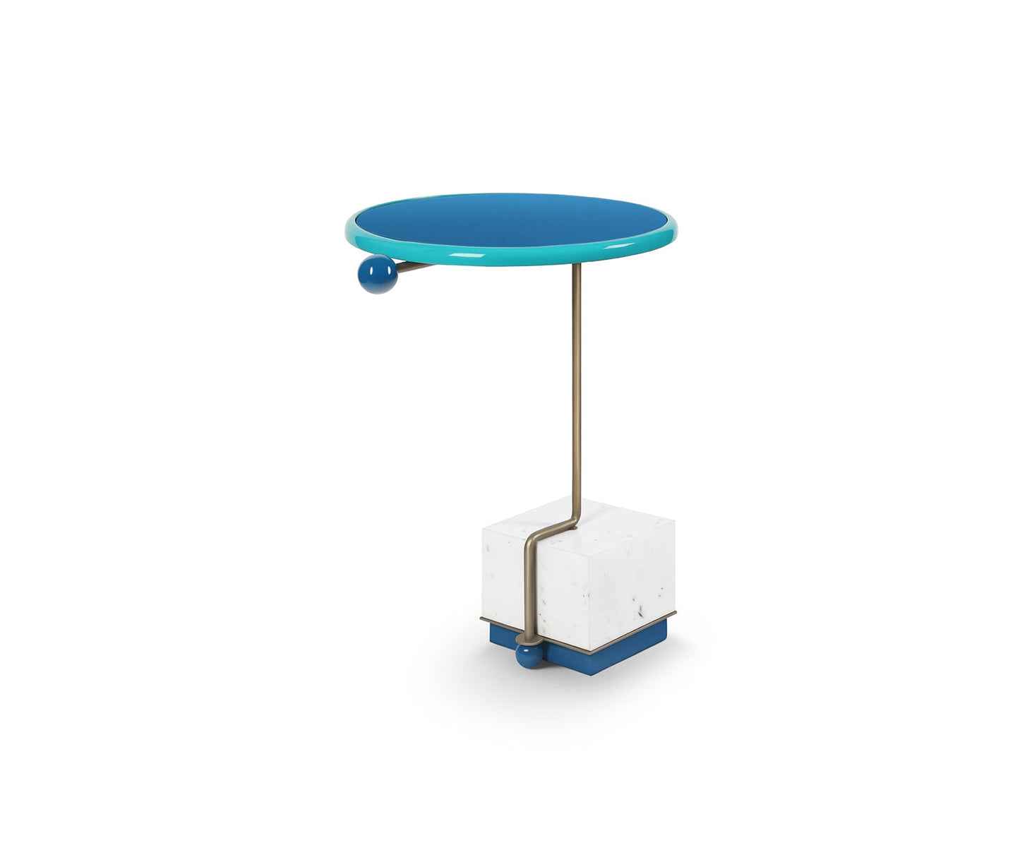 Bau 01 Side Table, Aqua