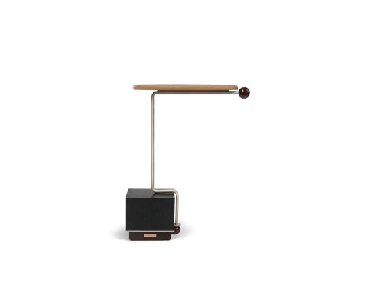 Bau 01 Side Table, Beige Stone