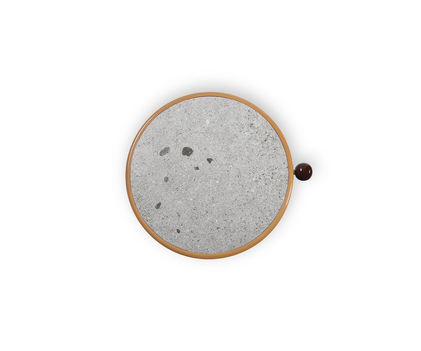 Bau 01 Side Table, Beige Stone