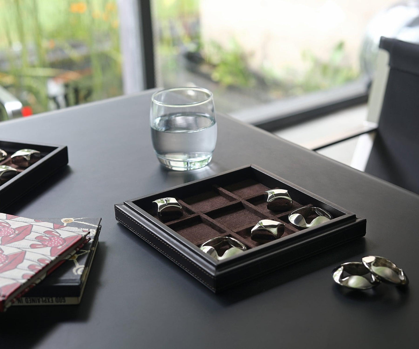 Dark Brown Leasuire Tic Tac Toe Game - Playing Boards for 2 to 4 Players - Taamaa