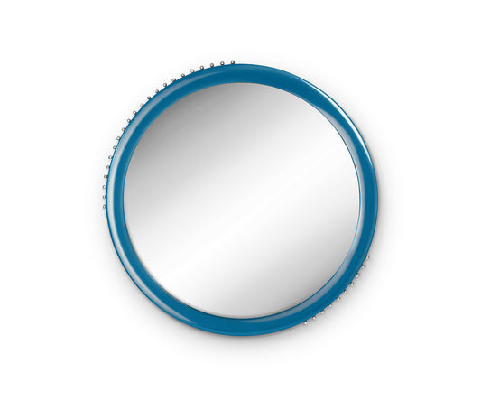 Dottie Round Wall Mirror, Aqua