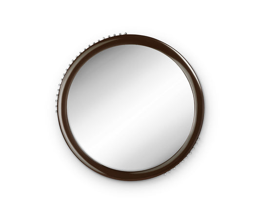 Dottie Round Wall Mirror, Beige