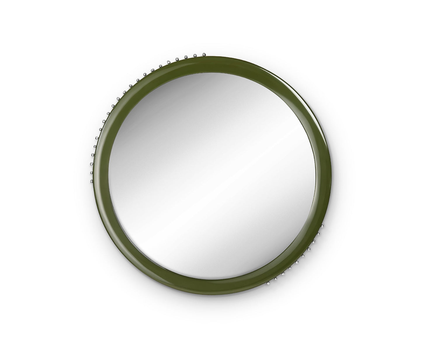 Dottie Round Wall Mirror, Green