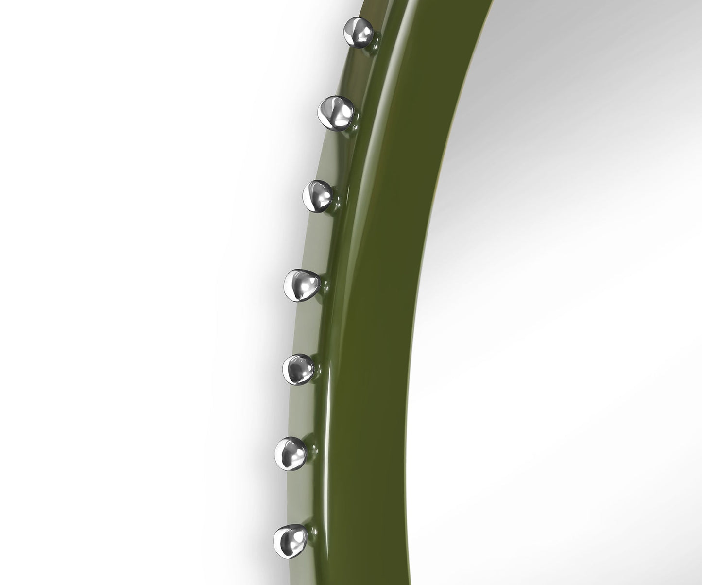 Dottie Round Wall Mirror, Green