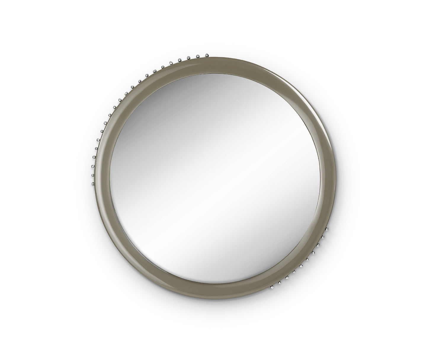 Dottie Round Wall Mirror, Neutral