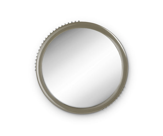 Dottie Round Wall Mirror, Neutral