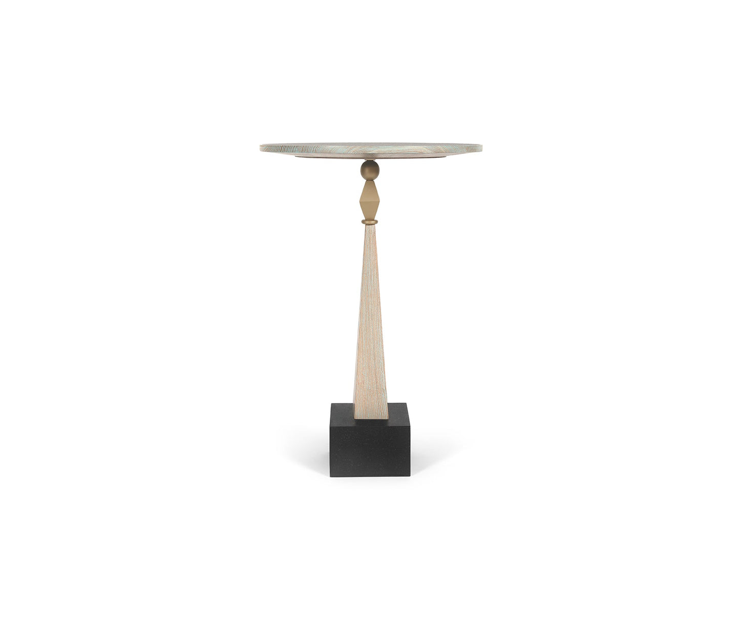 Equa Side Table, Distressed Aqua