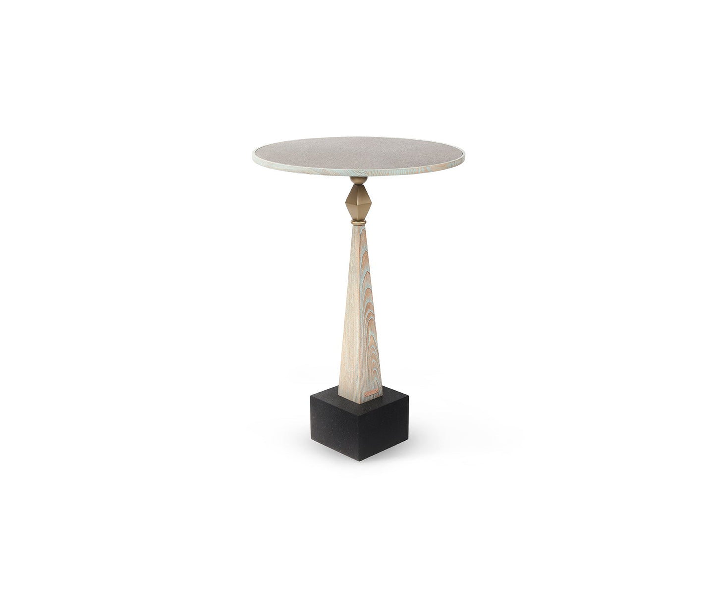 Equa Side Table, Distressed Aqua