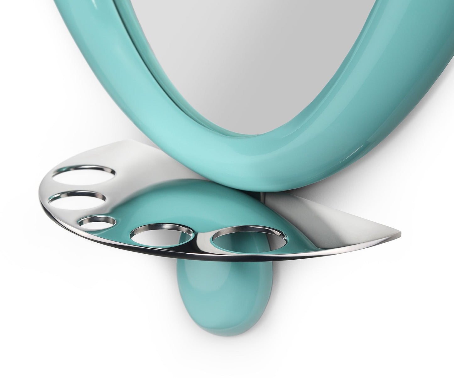 Halo Dash wall mirror, Aqua