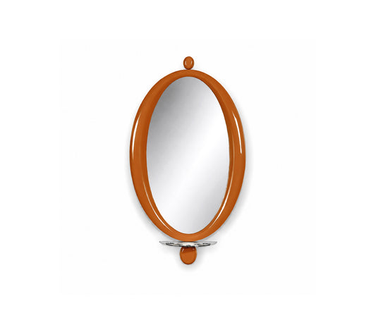 Halo Dash wall mirror, Rust
