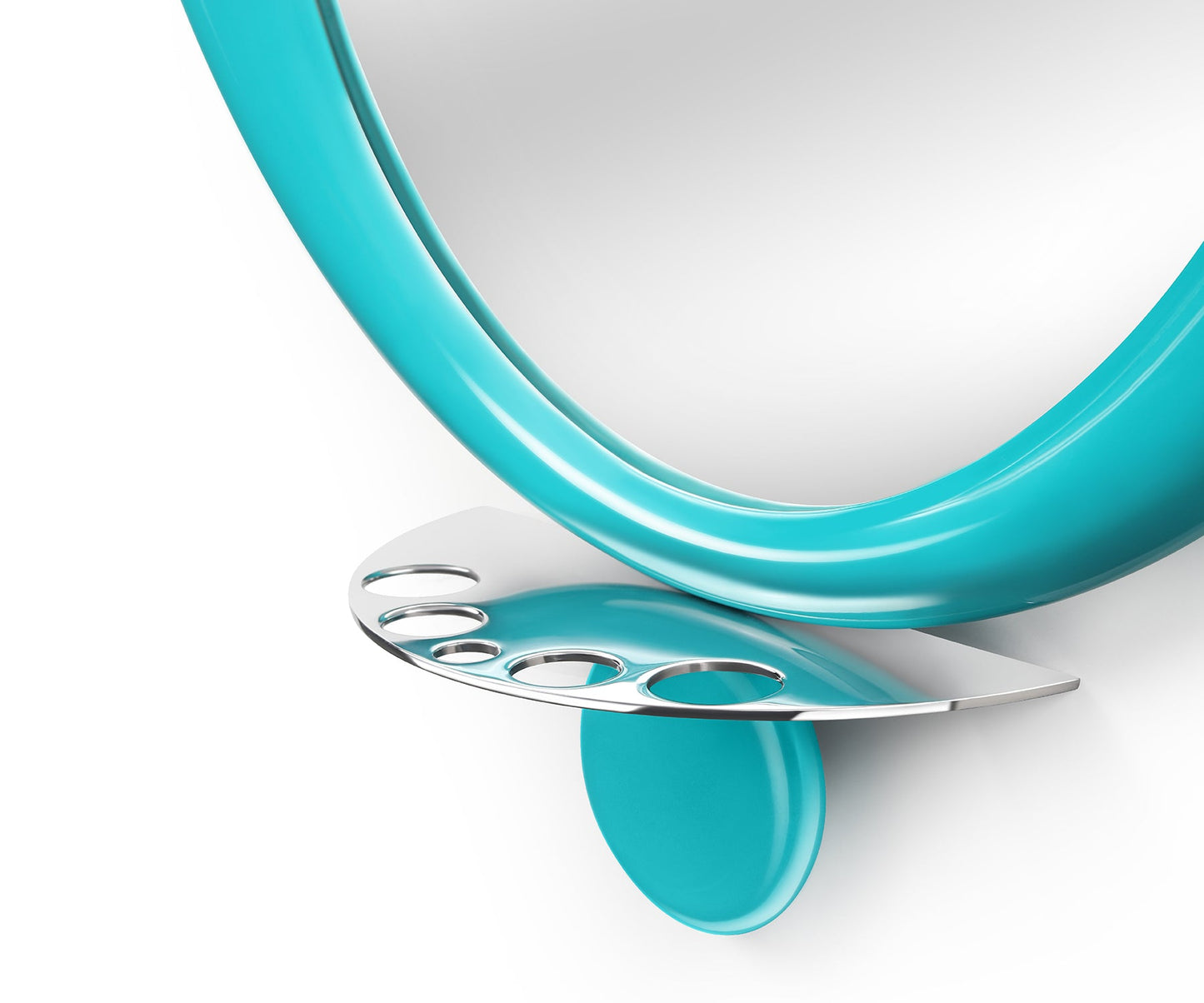 Halo Dot Wall Mirror, Aqua