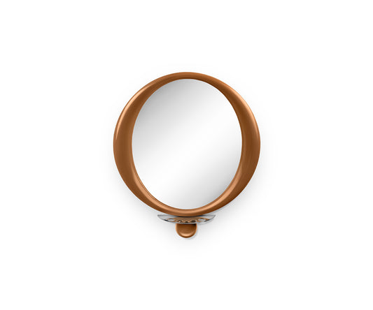 Halo Dot Wall Mirror, Beige