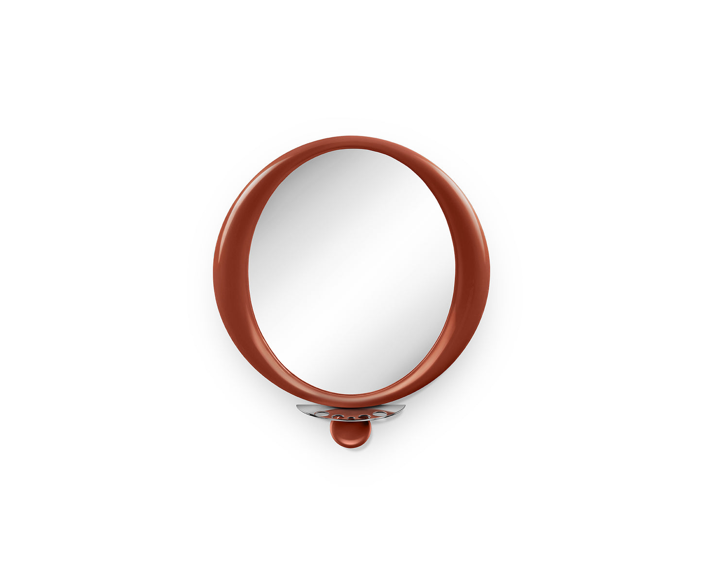Halo Dot Wall Mirror, Rust