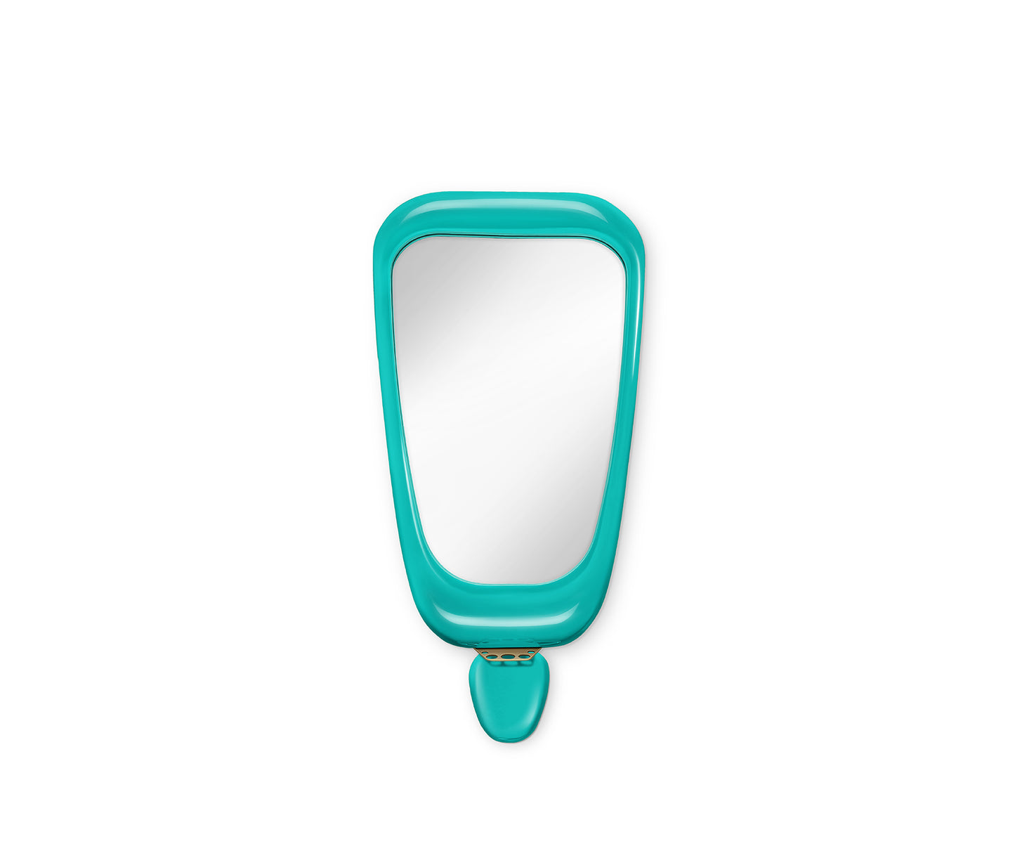 Halo Mark Wall Mirror, Aqua