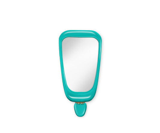 Halo Mark Wall Mirror, Aqua