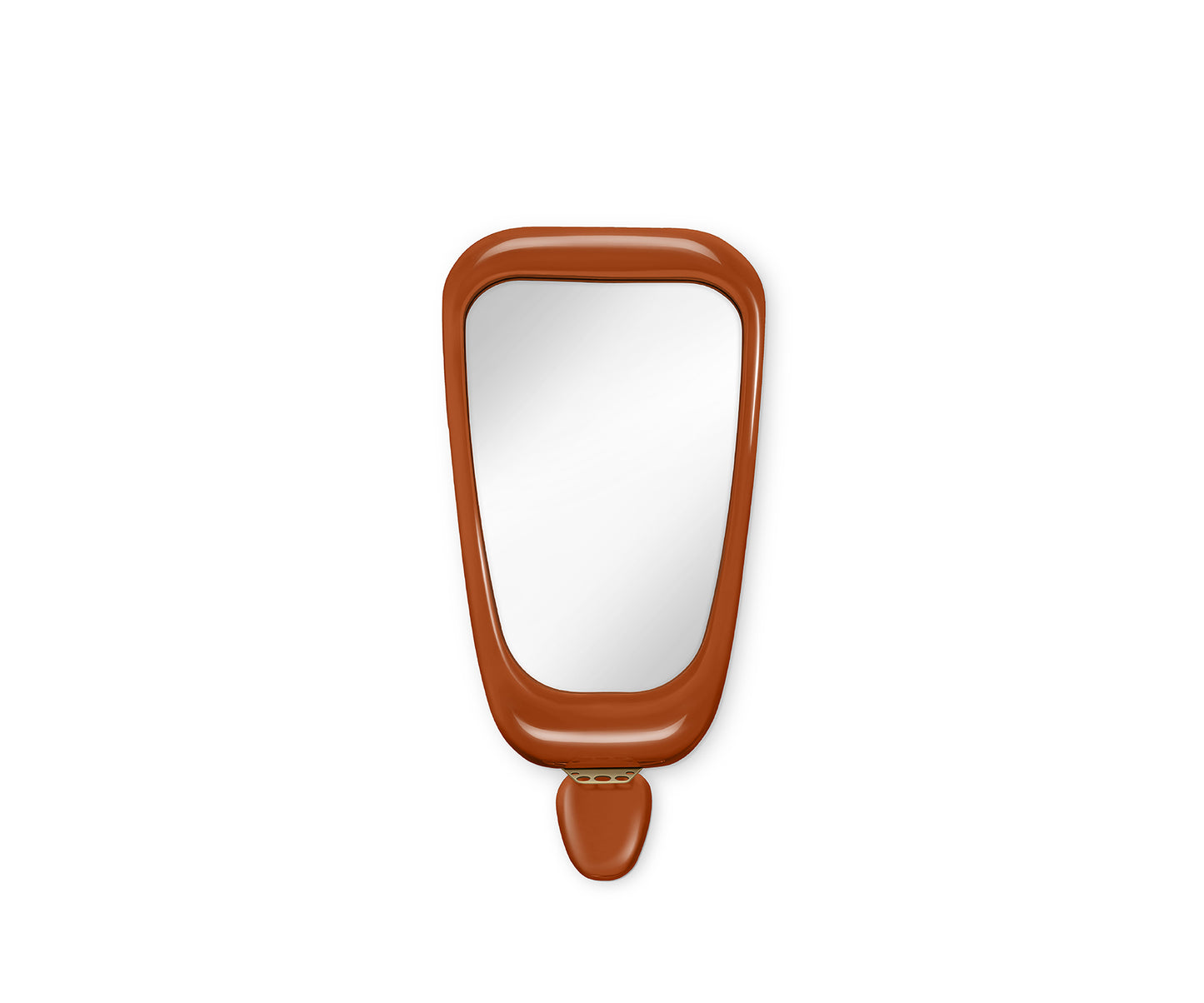 Halo Mark Wall Mirror, Rust