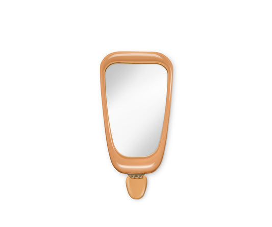 Halo Mark Wall Mirror, Beige