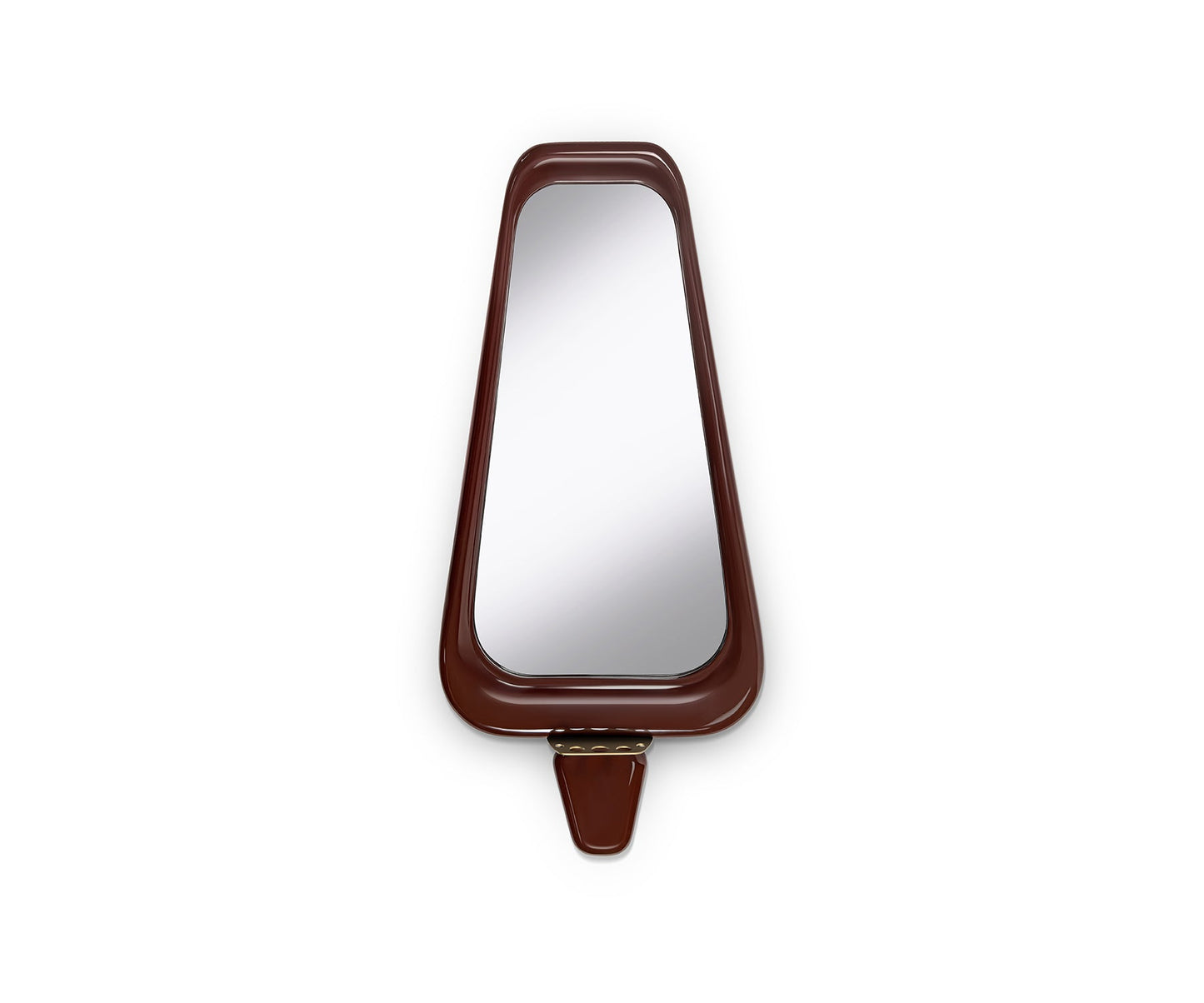 Halo Semi Wall Mirror, Beige