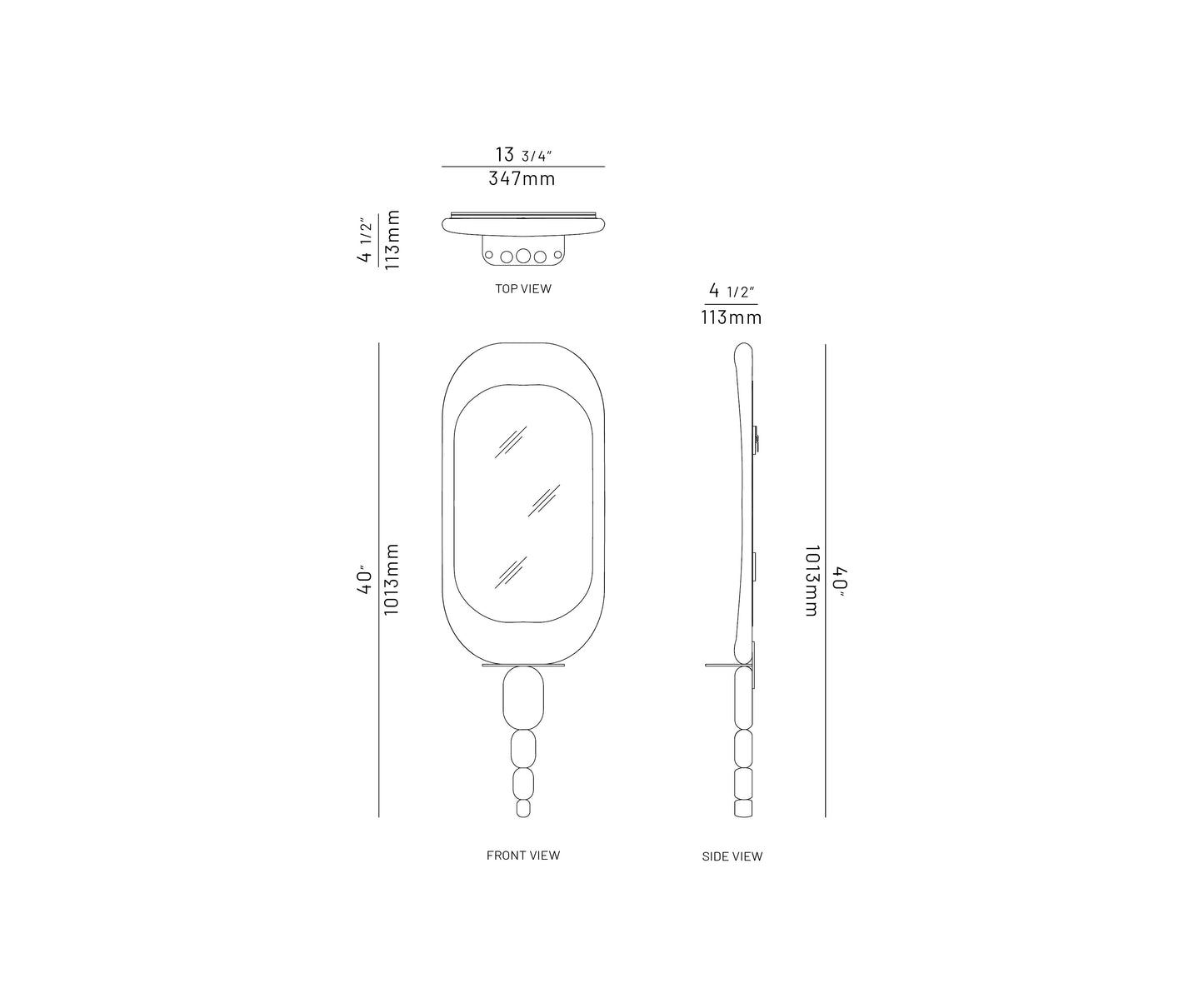 Halo I Wall Mirror, Beige