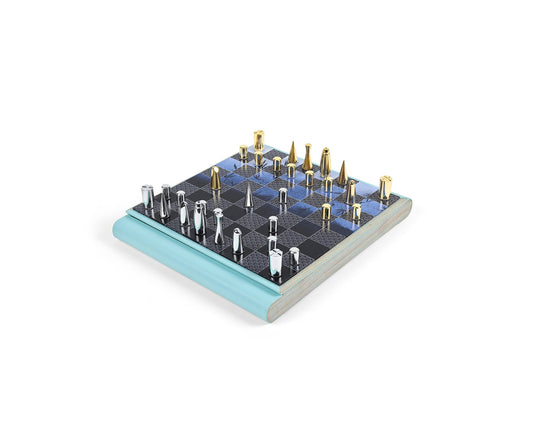 Mirai Chess & Checkers Game Set, Turquoise