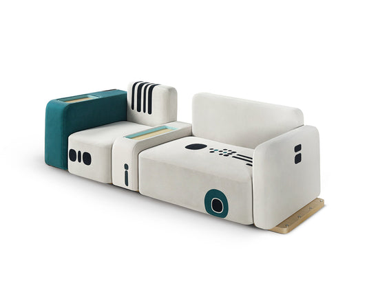 Eyo Modular 2 Seater Sofa, Aqua
