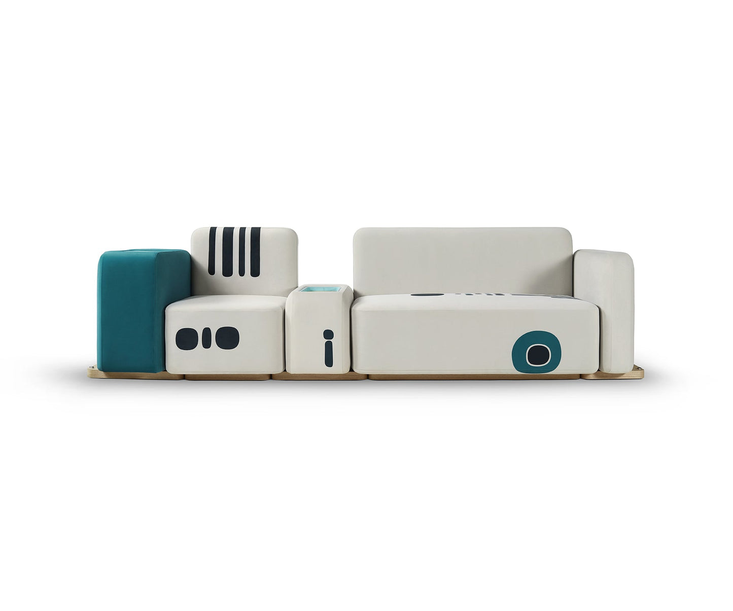 Eyo Modular 2 Seater Sofa, Aqua